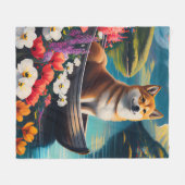 Shiba Inu auf einem Paddle: Ein Landschaftliches A Fleecedecke (Vorderseite (Horizontal))