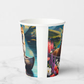 Shiba Inu auf einem Paddle: Ein Landschaftliches A Pappbecher (Rechts)