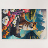 Shiba Inu auf einem Paddle: Ein Landschaftliches A Puzzle (Horizontal)