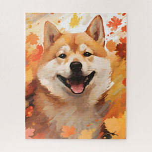 Shiba Inu Autumn Erntedank Puzzle