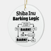 Shiba Inu Barking Logic Keramik Ornament (Links)