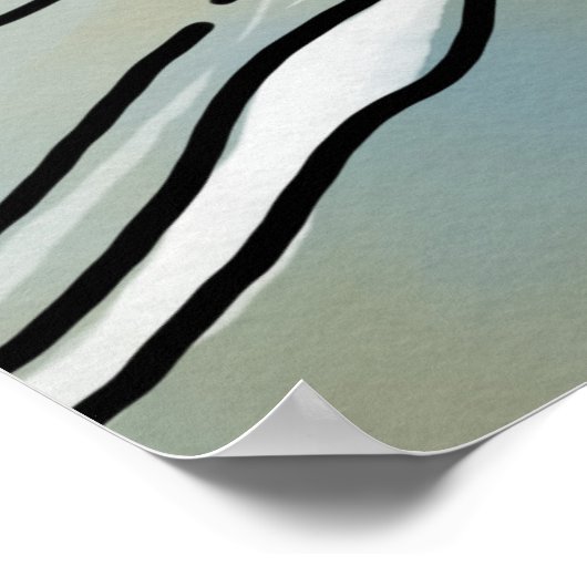 Shiba Inu bei Chinaman's Hat, Hawaii Poster (Ecke)