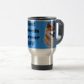 Shiba Inu Best Friends Travel Mug Reisebecher (VorderseiteRechts)