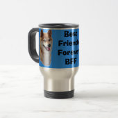 Shiba Inu Best Friends Travel Mug Reisebecher (Vorderseite Links)