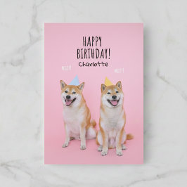 Shiba Inu Birthday Bliss Faltkarte Karte