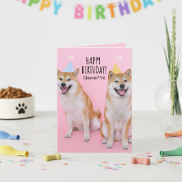 Shiba Inu Birthday Bliss Faltkarte Karte