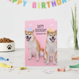 Shiba Inu Birthday Bliss Faltkarte Karte