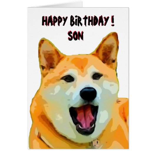 Shiba Inu Birthday Card (Vorne)