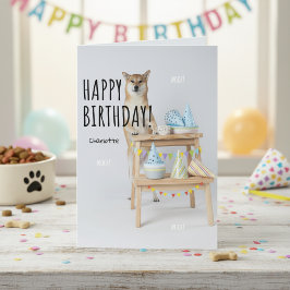 Shiba Inu Birthday Entleash den Schwanz Wagging Karte