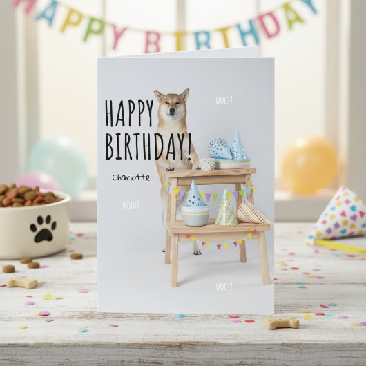 Shiba Inu Birthday Entleash den Schwanz Wagging Karte