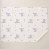 Shiba Inu Blanket – Minimal Lavender Gift Sherpadecke (Vorderseite (Horizontal))
