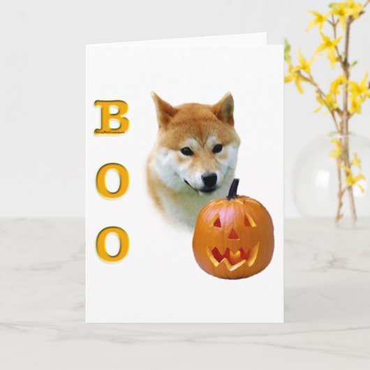 Shiba Inu Boo Karte (Gelbe Blume)