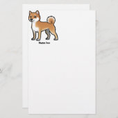 Shiba inu briefpapier (Vorne/Hinten)