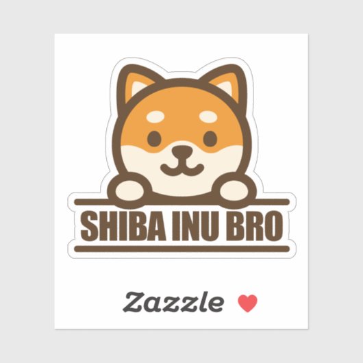 SHIBA INU BRO - Cool Shiba Inu Brother Design Aufkleber (Blatt)