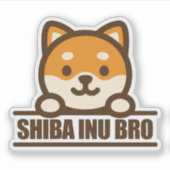 SHIBA INU BRO - Cool Shiba Inu Brother Design Aufkleber (Vorderseite)