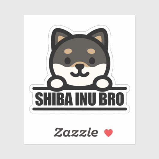 SHIBA INU BRO - Cool Shiba Inu Brother Design Aufkleber (Blatt)