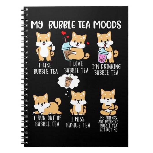 Shiba Inu Bubble Tea Women Boba Tea Dog Bubble Tee Notizblock (Vorderseite)
