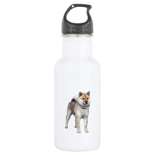 Shiba Inu (C) Edelstahlflasche (Vorderseite)