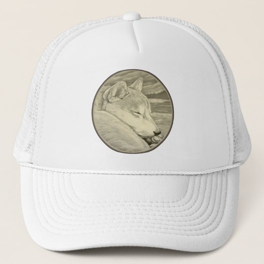 Shiba Inu Caps Hats Gift Alte Wolfshunde Geschenke Truckerkappe (Vorderseite)
