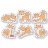 Shiba inu Cartoon Aufkleber (Vorderseite)