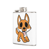 Shiba inu Cartoon Flachmann (Links)