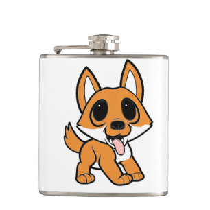 Shiba inu Cartoon Flachmann