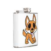 Shiba inu Cartoon Flachmann (Rechts)