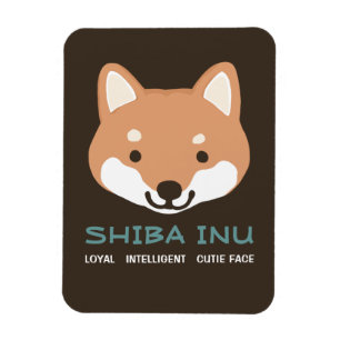 Shiba Inu Cartoon-Hund mit individuellem Text Magnet
