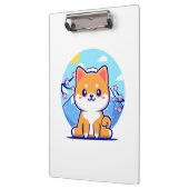 Shiba inu Cartoon Klemmbrett (Links)