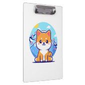 Shiba inu Cartoon Klemmbrett (Rechts)