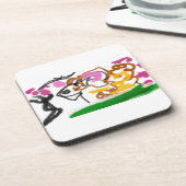 Shiba Inu Charry Blüte Getränkeuntersetzer (Linke Seite)