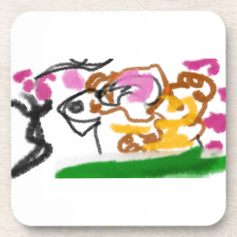 Shiba Inu Charry Blüte Getränkeuntersetzer