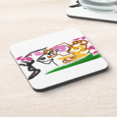 Shiba Inu Charry Blüte Getränkeuntersetzer (Linke Seite)