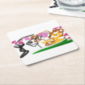 Shiba Inu Charry Blüte Rechteckiger Pappuntersetzer (angewinkelt)