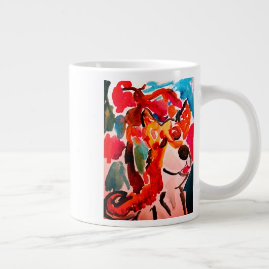 Shiba Inu cherry Japen blossom Jumbo-Tasse (Rechts)