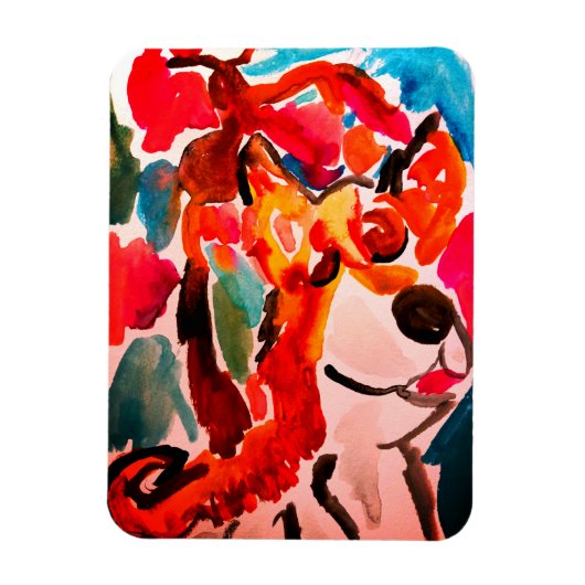 Shiba Inu cherry Japen blossom  Magnet (Vertikal)