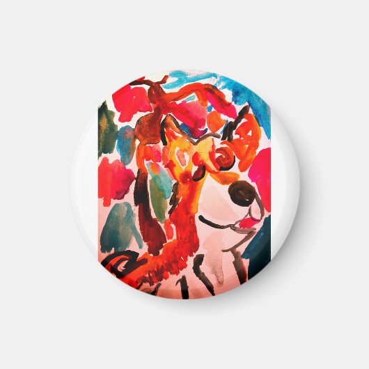 Shiba Inu cherry Japen blossom Magnet (Vorne)
