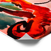 Shiba Inu cherry Japen blossom  Poster (Ecke)