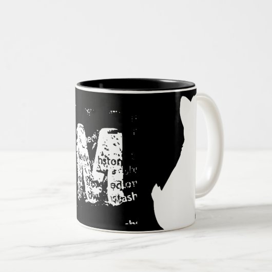 Shiba Inu Chinese Dog Year 2018 Monogram Tasse (VorderseiteRechts)