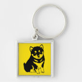 Shiba Inu Chinese Dog Year 2018 Square Keychain Schlüsselanhänger (Vorne)