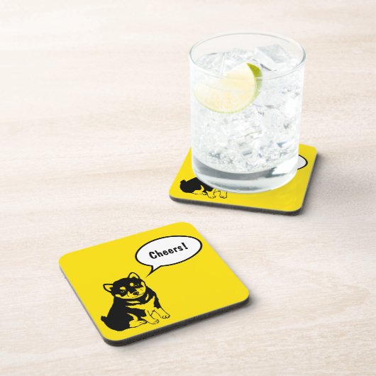 Shiba Inu Chinese Dog Year 2018 Square Untersetzer (Rechte Seite)