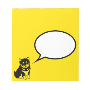 Shiba Inu chinesische Hundejahrspracheblase 2018 N Notizblock