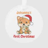Shiba Inu Christmas Babys erste Weihnachten Ornament (Vorderseite)