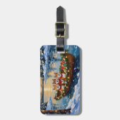 Shiba Inu Christmas Boat Holiday Gepäckanhänger (Vorderseite vertikal)