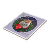 Shiba Inu Christmas Fliese (Seite)