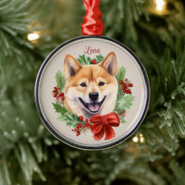 Shiba Inu Christmas Pet Memorial Hunde Zucht Ornament Aus Metall