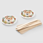 Shiba Inu Christmas Wreath Festivals Fächer (Non-assembled)