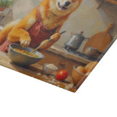 Shiba Inu Cooking in Kitchen Schneidebrett (Ecke)