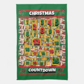 Shiba Inu Countdown Weihnachtskalender Hund Geschirrtuch (Vertikal)