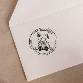 Shiba Inu Custom Family Rücksendeadresse Gummistempel